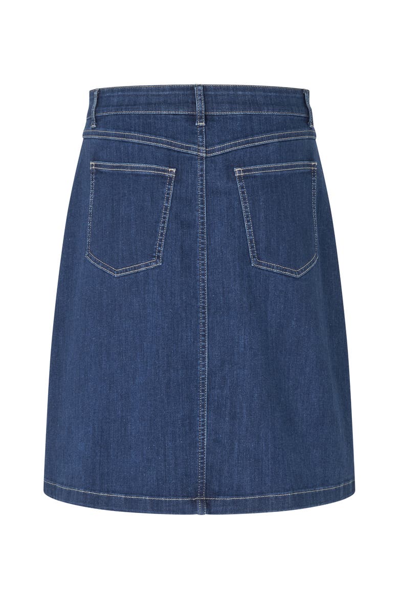 Denim Skirt, Alternate, color, Blue Denim