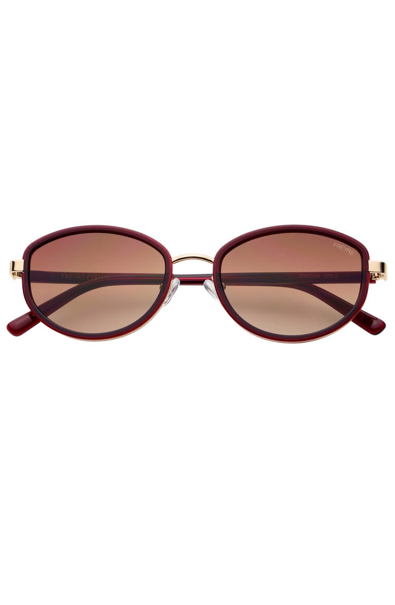 FREYRS Eyewear Jordan Oval Sunglasses, Main, color, Burgundy