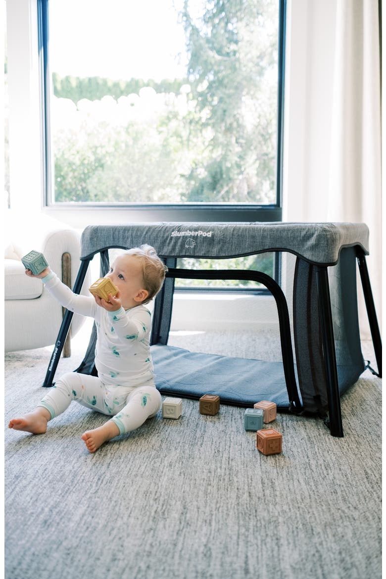 SlumberGo Travel Playard, Alternate, color, GRAY