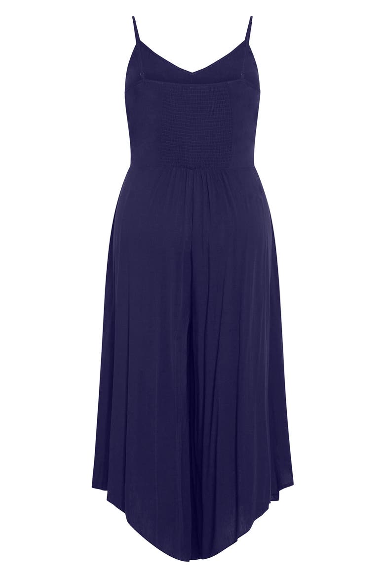 Sara Tie Waist Sleeveless Jumpsuit, Alternate, color, NAVY