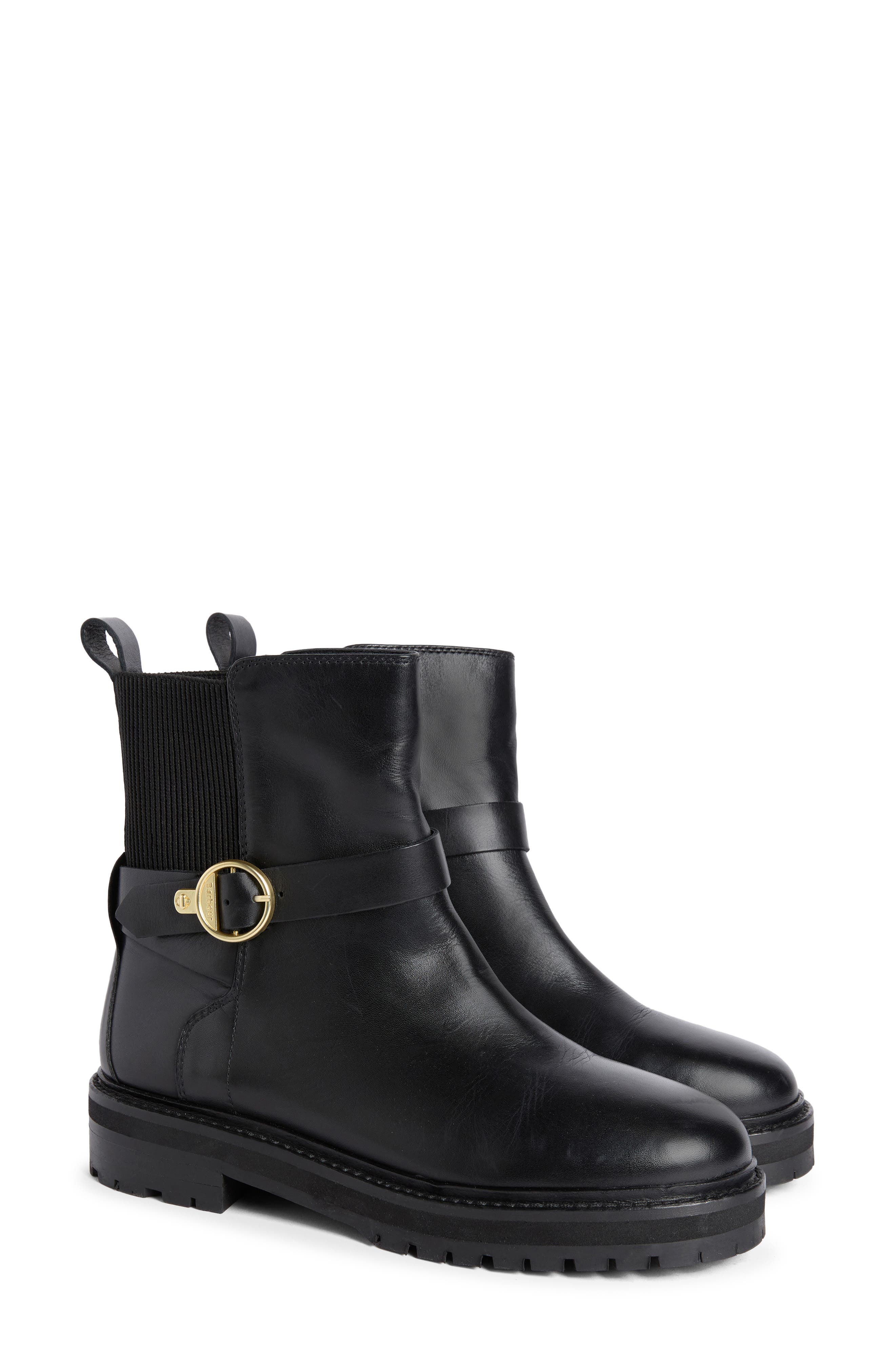 Alexandra Leather Boot, Main, color, BLACK