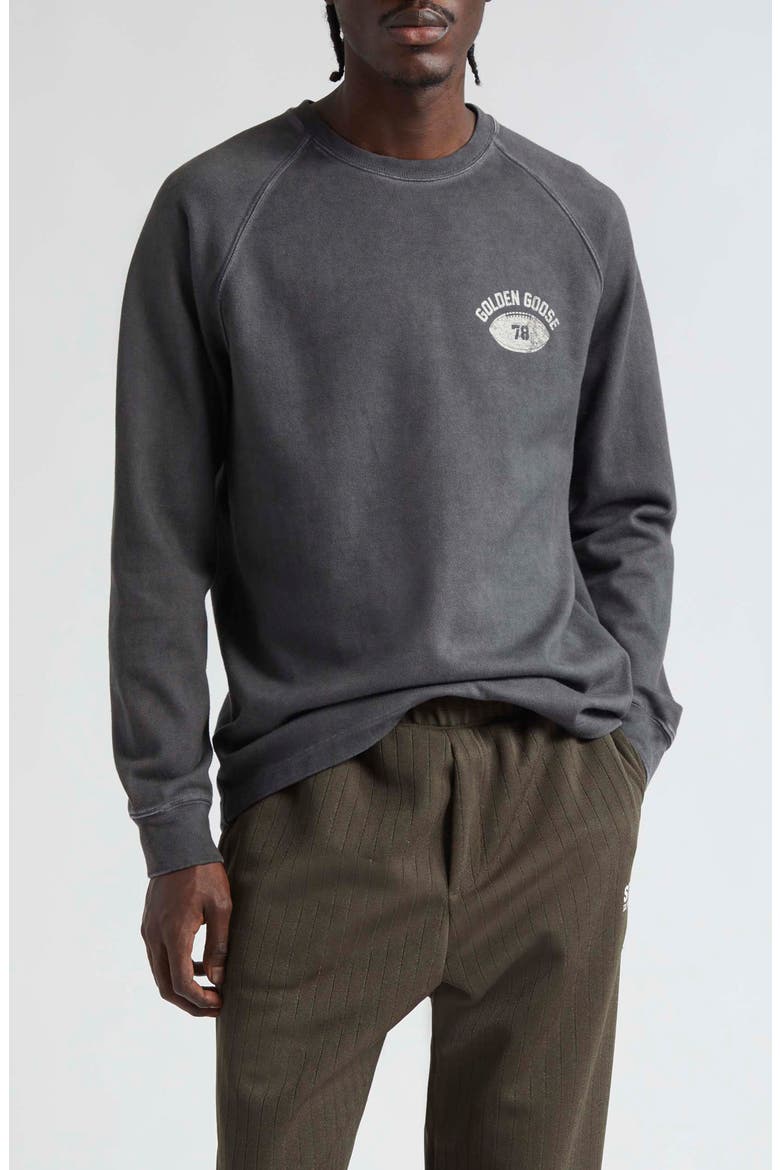 Journey Faded Long Sleeve Graphic Sweatshirt, Main, color, ANTHRACITE/ HERITAGE WHITE