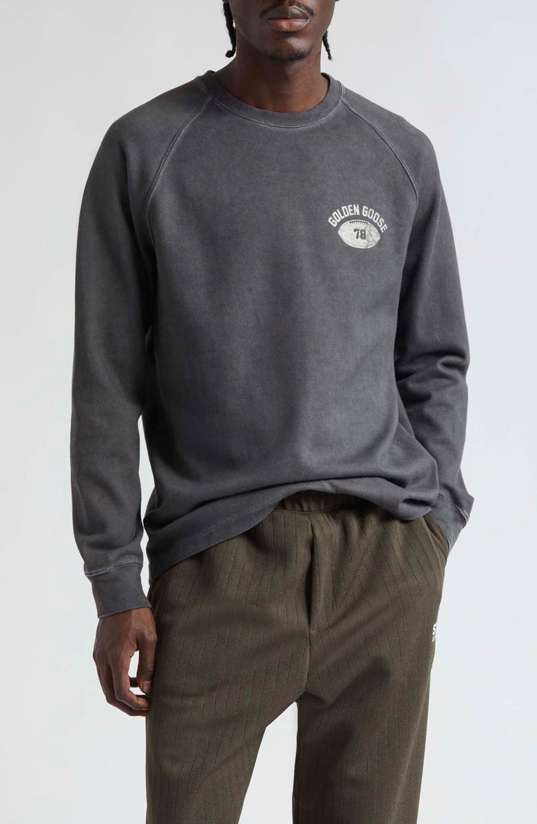 Golden Goose Journey Faded Long Sleeve Graphic Sweatshirt, Main, color, 