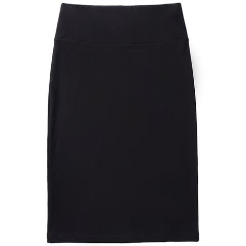 Elastic Waist Ponte Pencil Skirt
