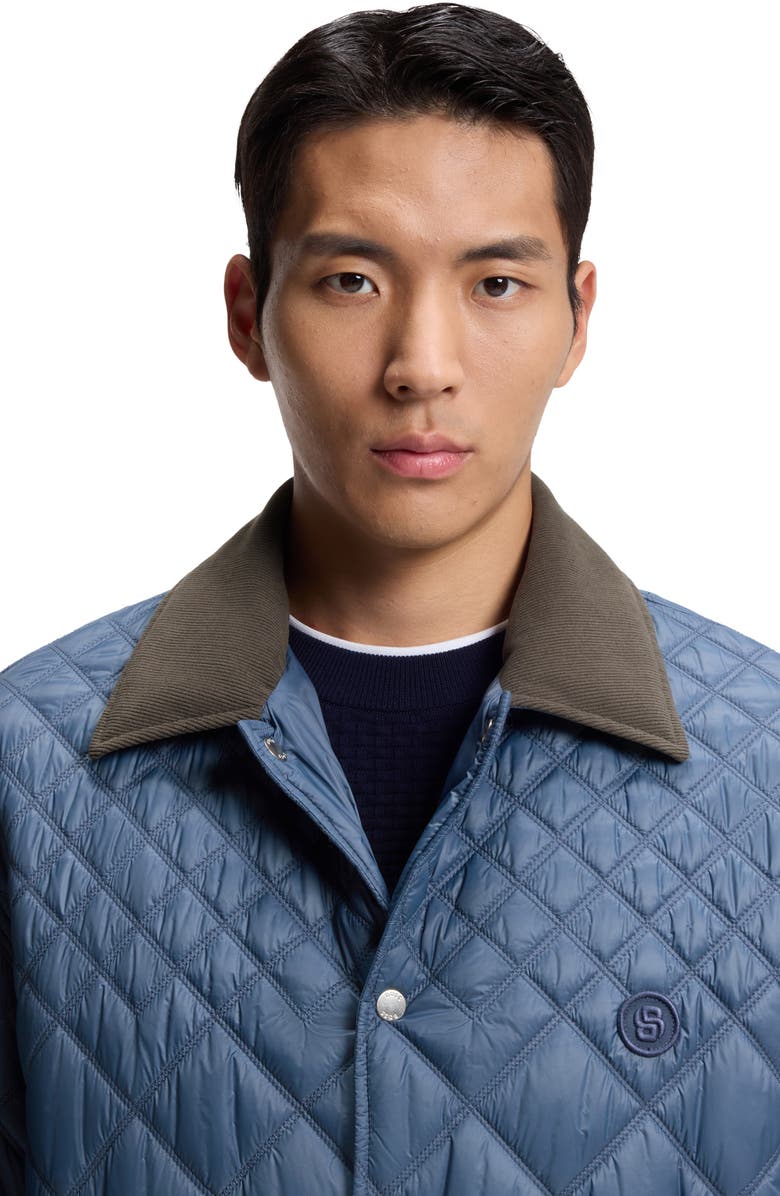 BOSS Cosmix Quilted Jacket, Alternate, color, Open Blue