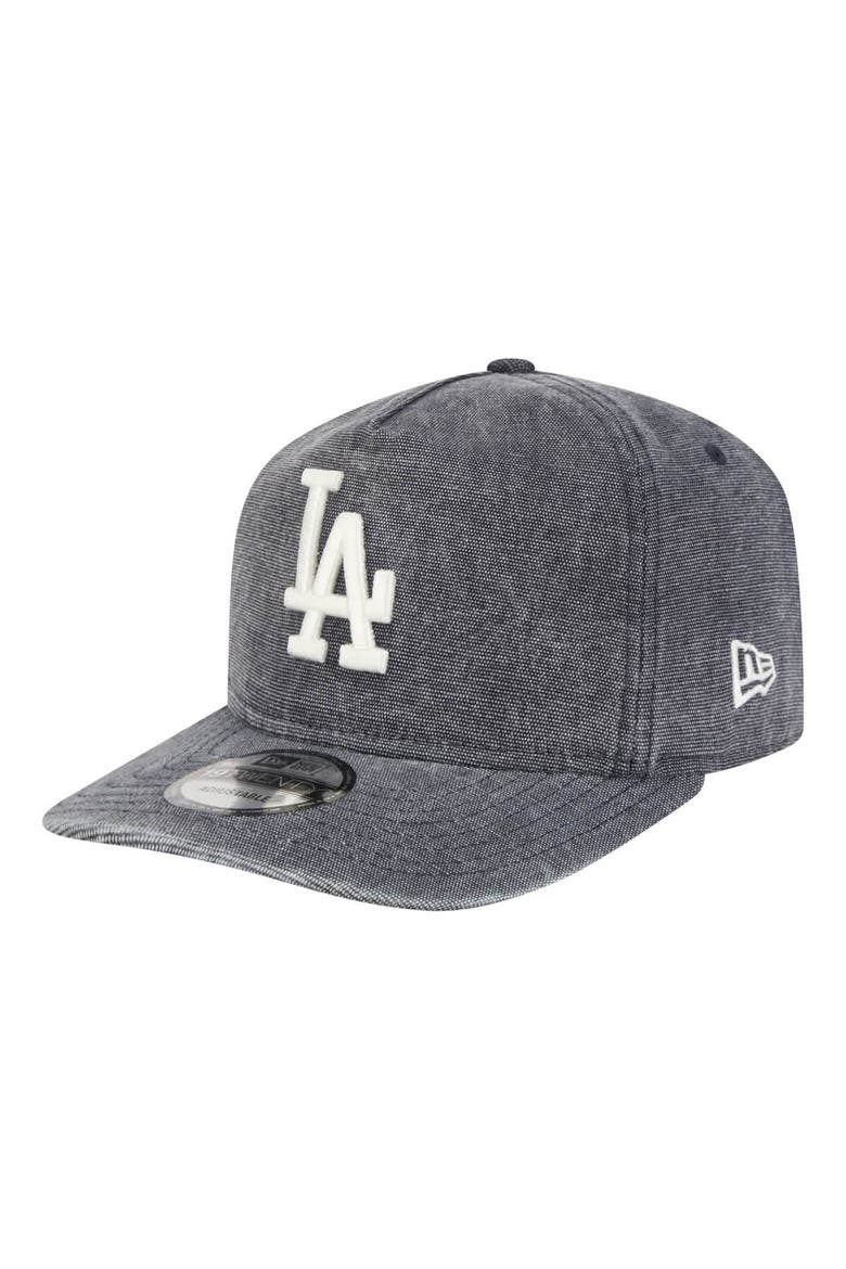 Men's New Era  Navy Heather Los Angeles Dodgers  Denim Classic 19TWENTY Adjustable Hat, Main, color, Heather Navy