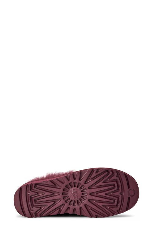 Ugg(r) Ansley Parc Genuine Shearling Platform Slipper In Burgundy