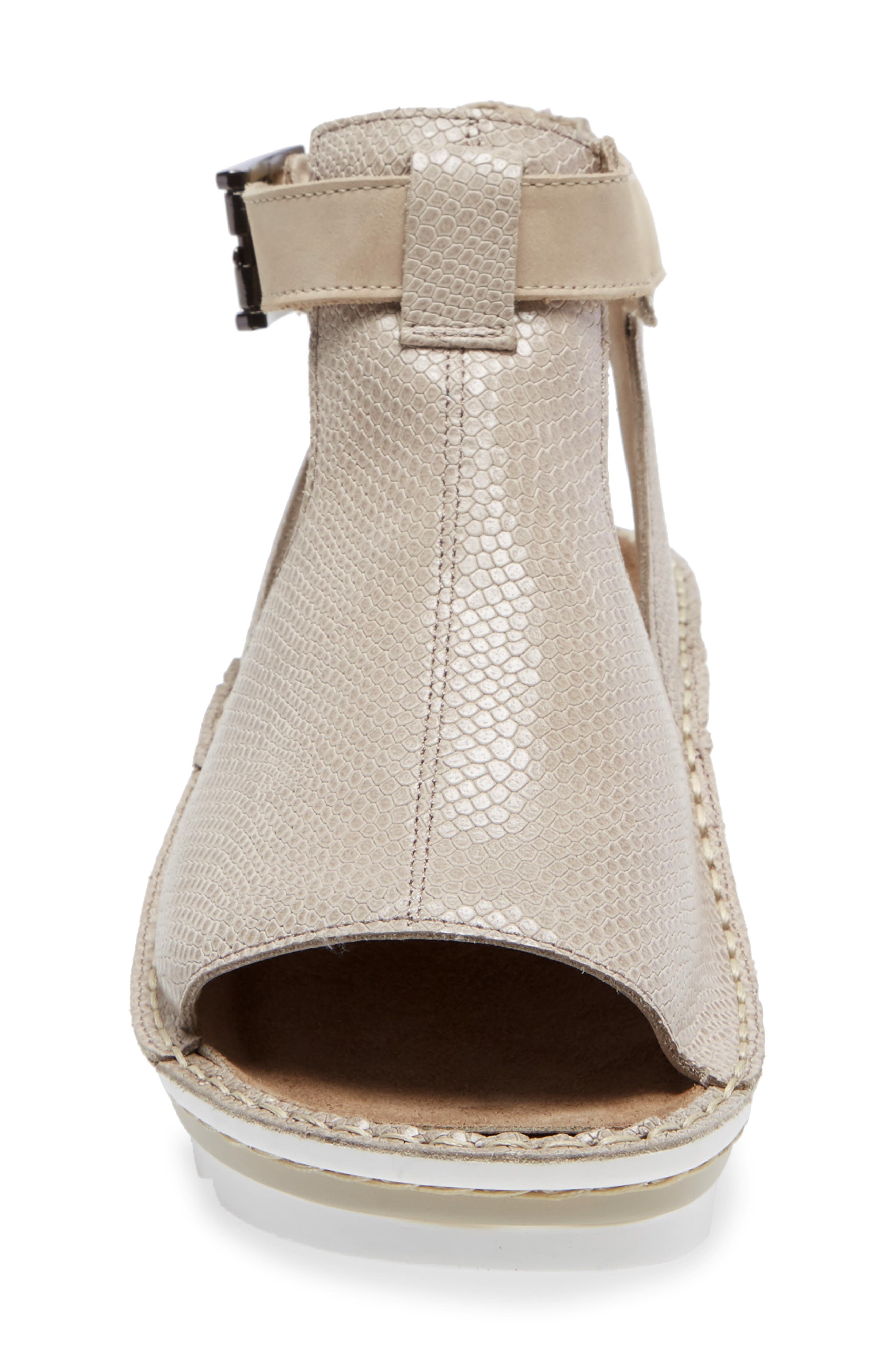 Verbena Sandal, Alternate, color, BEIGE LIZARD PRINT LEATHER