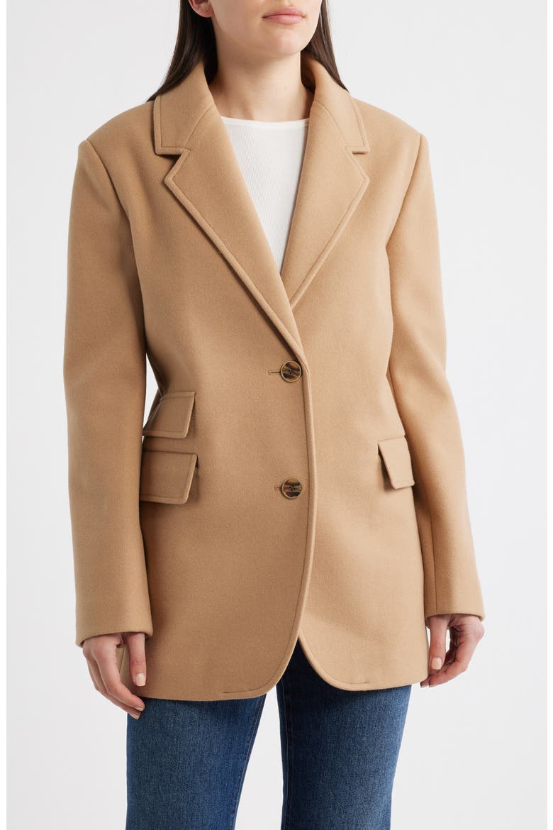 Oversize Single-Breasted Blazer, Alternate, color, CAMEL