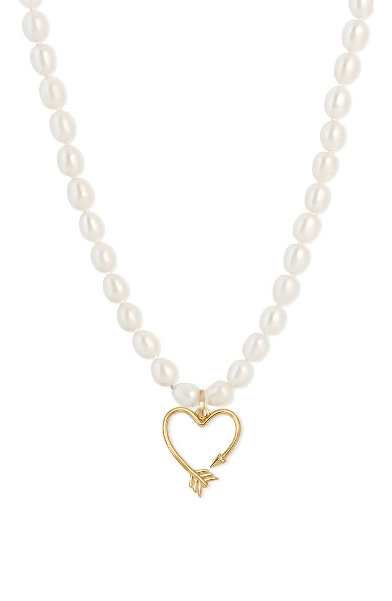 Adina Reyter Diamond Heart Necklace Enhancer, Alternate, color, Yellow Gold