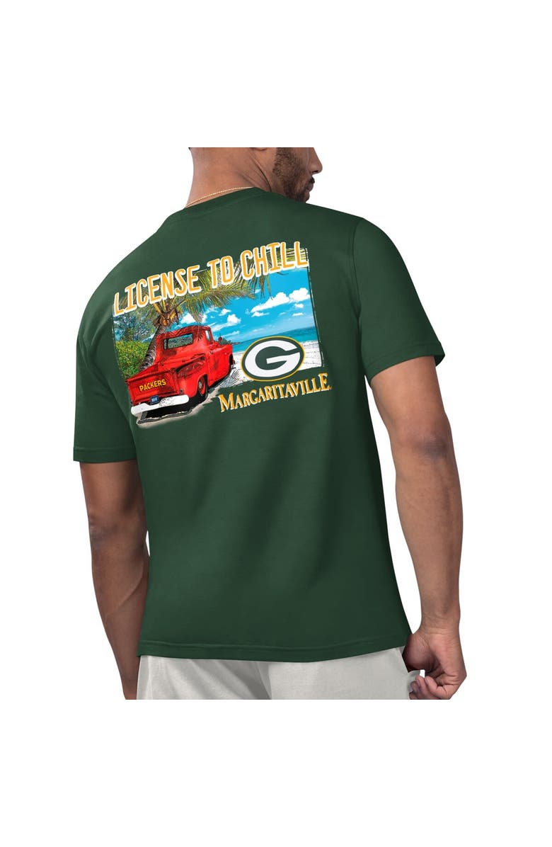 Margaritaville Men's Margaritaville Green Green Bay Packers Licensed to Chill T-Shirt, Alternate, color,