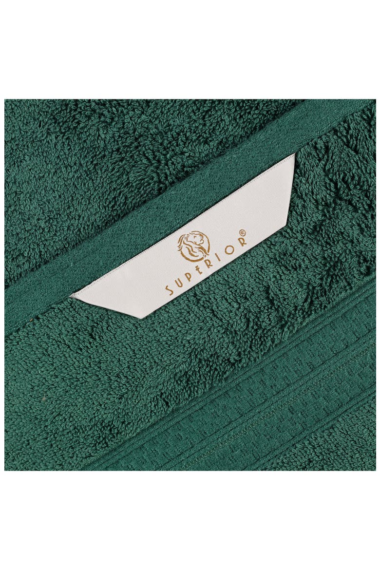 12-Pack Face Towel Set, Alternate, color, HUNTER GREEN