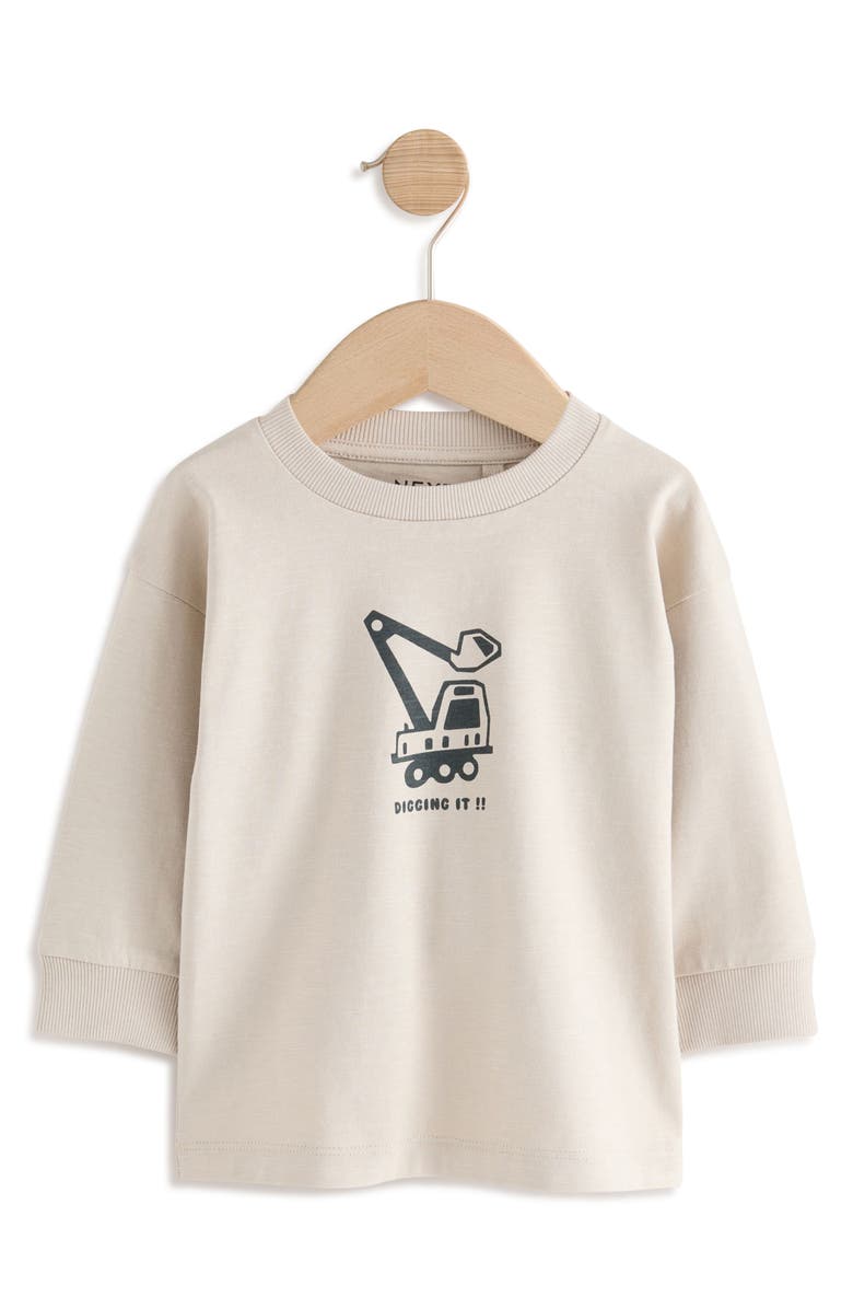 NEXT Kids' Assorted 3-Pack Digger Cotton Graphic T-Shirts, Alternate, color, Green