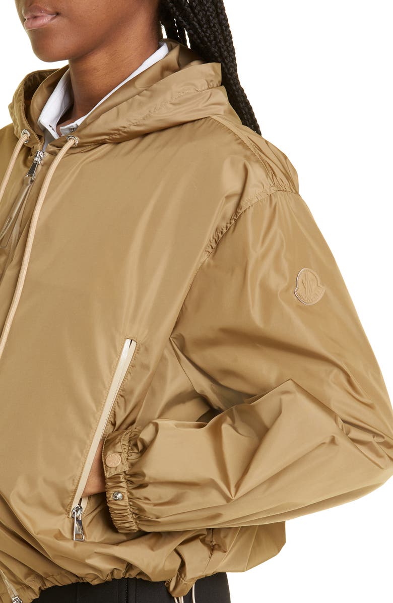 Moncler Vernois Logo Back Hooded Jacket, Alternate, color,