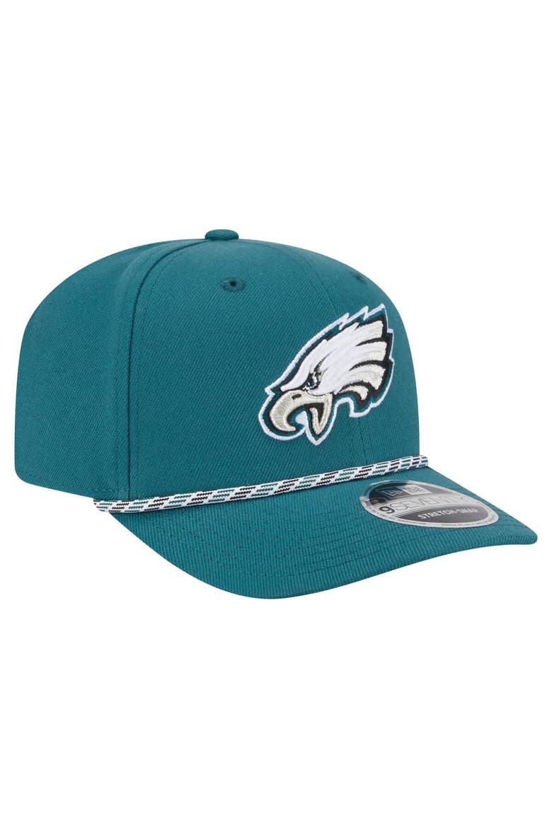 Men's New Era Midnight Green Philadelphia Eagles Gameday Multi Rope 9SEVENTY Stretch-Snap Hat, Alternate, color, Green