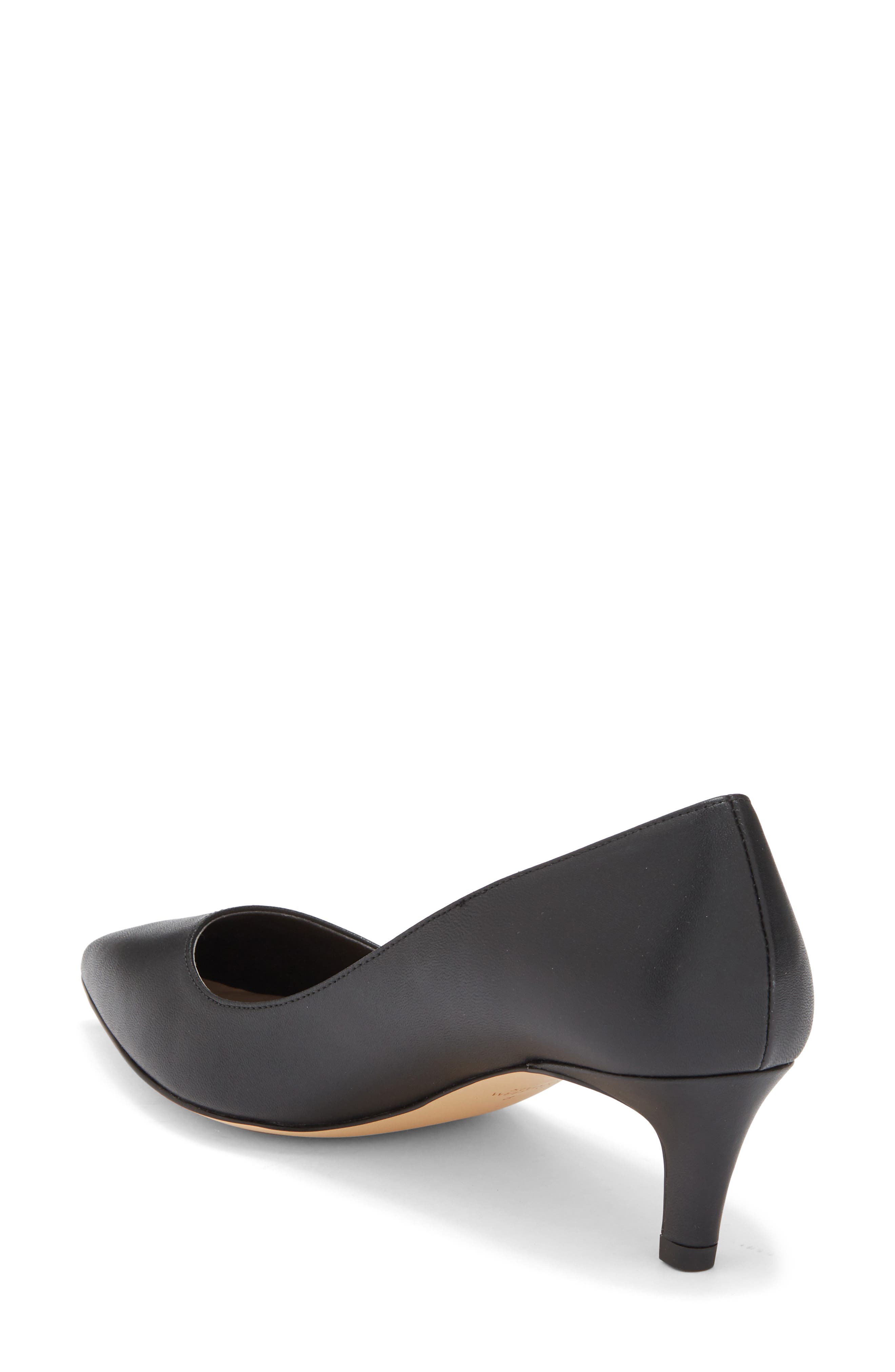Stuart Weitzman Dancer Kitten Heel Pump, Alternate, color, Black