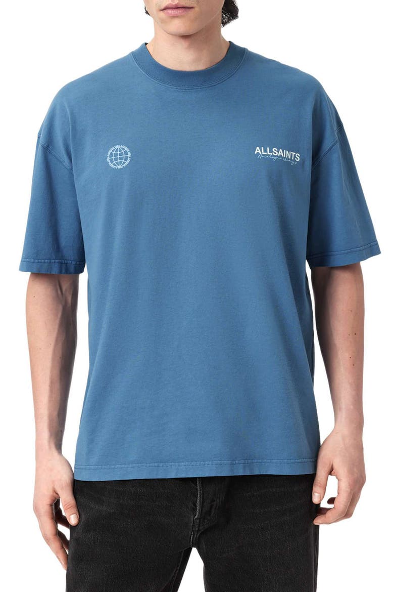 Emblem Cotton Graphic T-Shirt, Main, color, BAY BLUE