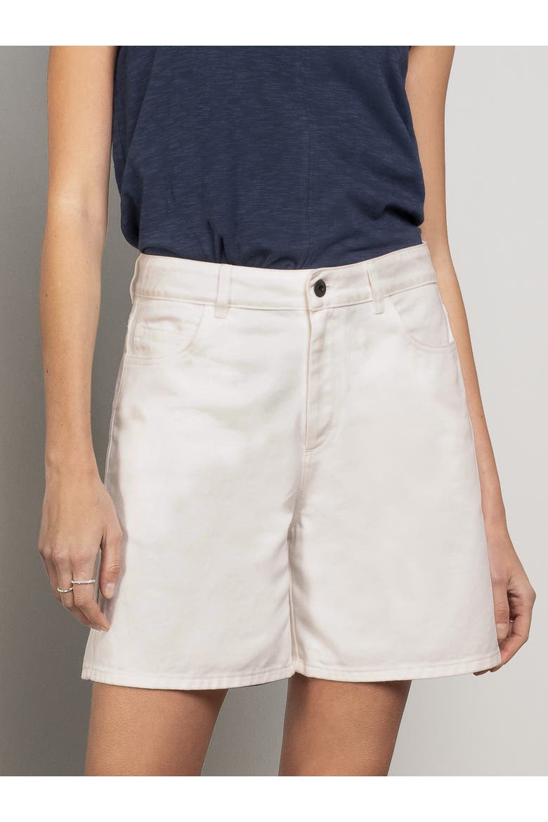 Denim Shorts, Main, color, ECRU