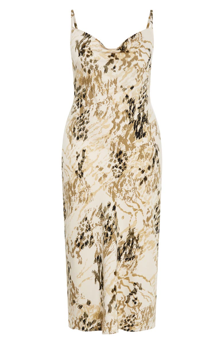 City Chic Bayley Cowl Neck Slipdress, Alternate, color, Skin