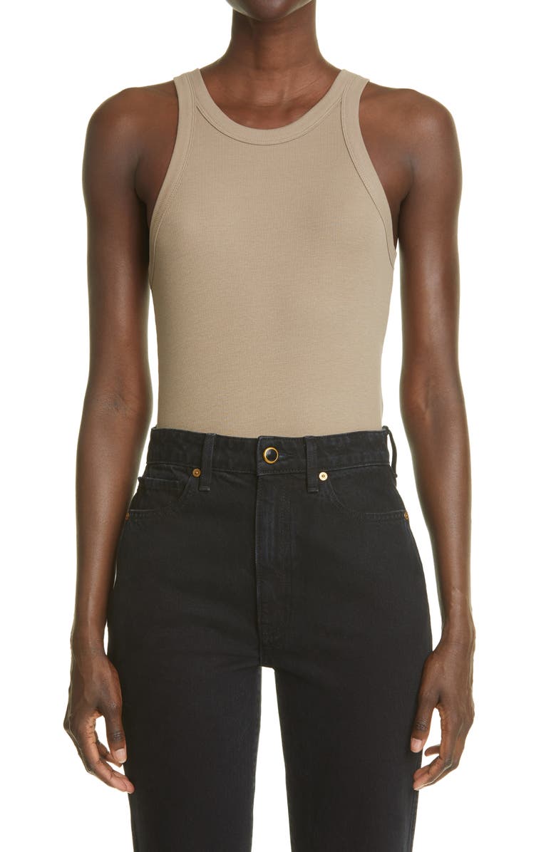 TOTEME Organic Cotton Rib Tank, Main, color, 