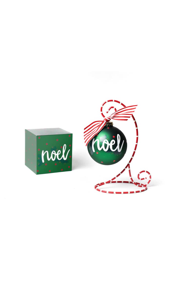 Balsam Noel Glass Ornament with Stand, Main, color, Green