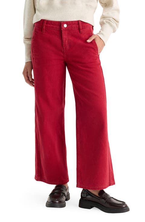 Vintage High Waist Wide Leg Crop Jeans
