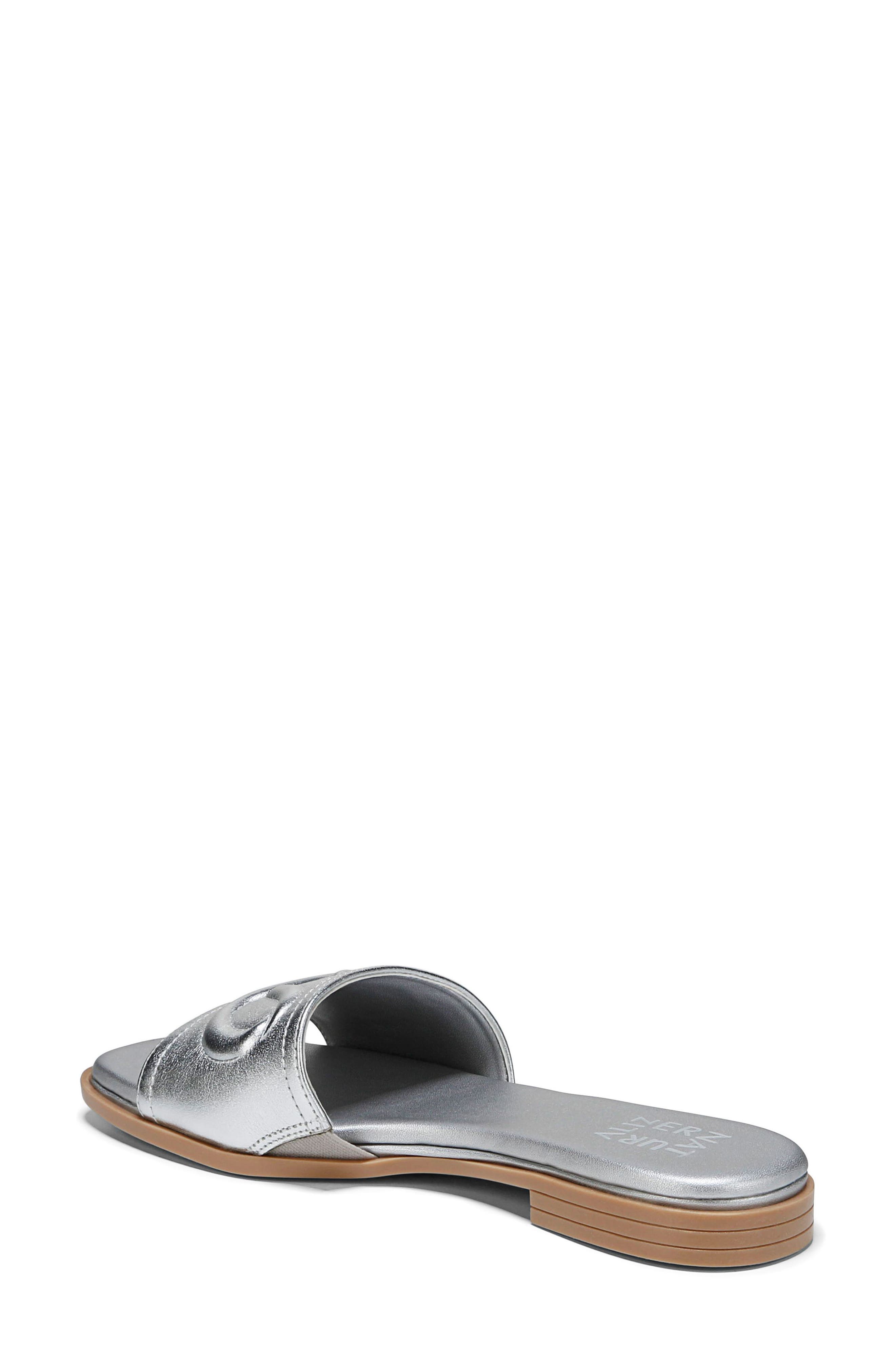 Naturalizer Genevieve Slide Sandal, Alternate, color, Silver