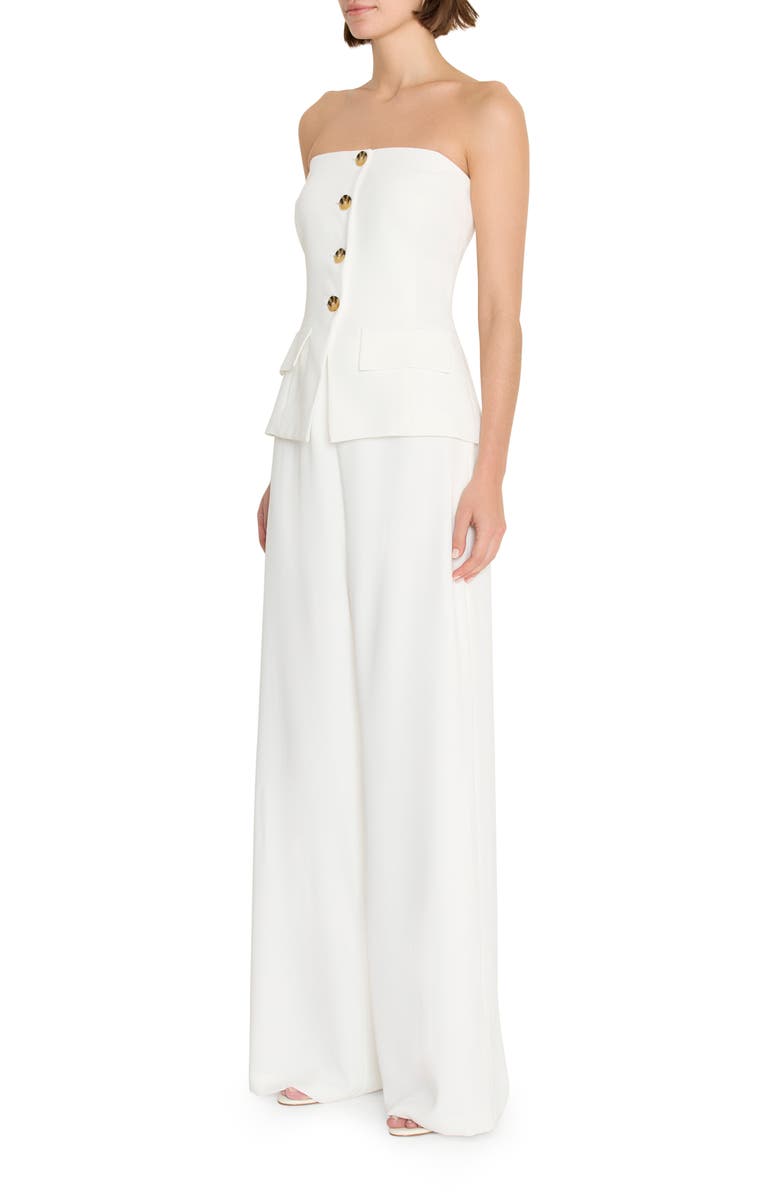 Amanda Uprichard Yadira Strapless Jumpsuit, Alternate, color, Ivory