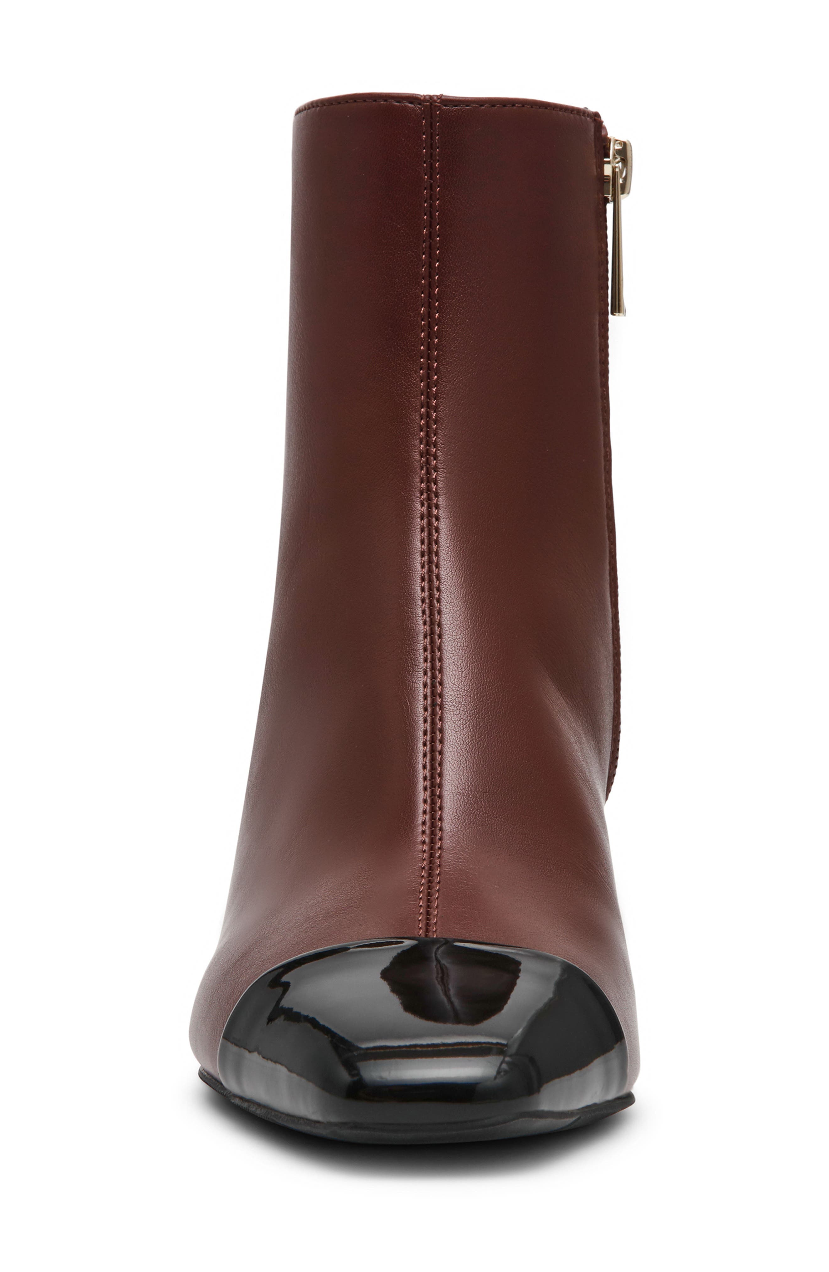 Atheena Faux Leather Bootie, Alternate, color, MAHOGANY PATENT PU