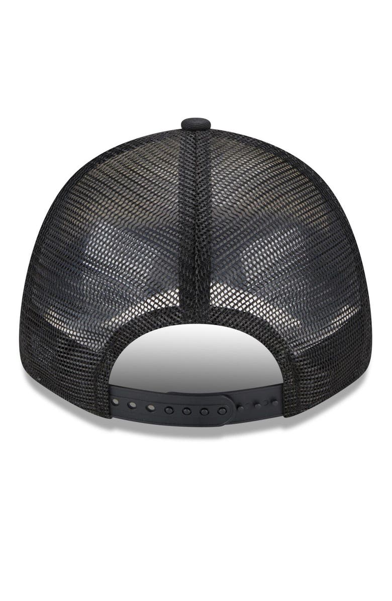 New Era Men's New Era White/Black Arizona Diamondbacks Team Stripe Trucker 9FORTY Snapback Hat, Alternate, color, 