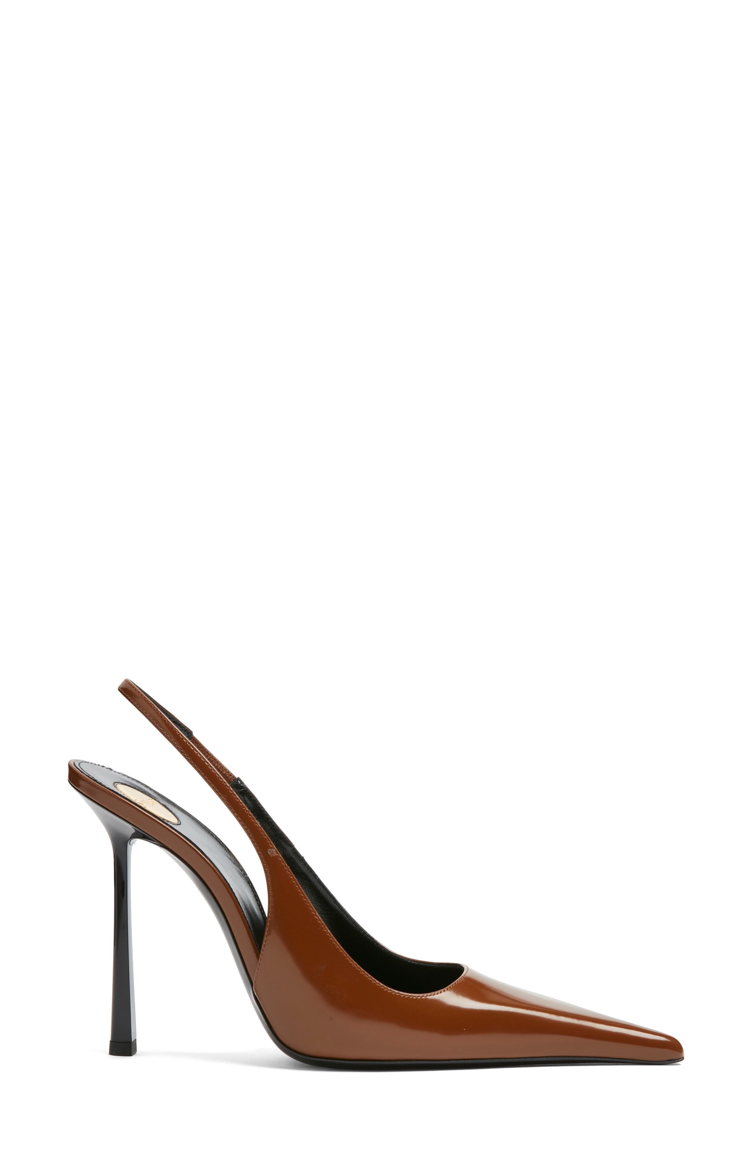Saint Laurent Vendome Slingback Pump, Alternate, color, Soil Brown