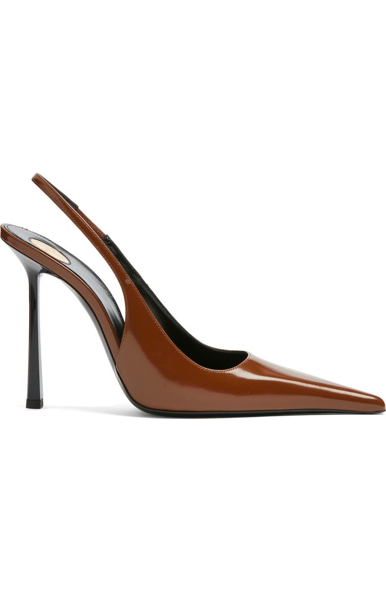 Saint Laurent Vendome Slingback Pump, Alternate, color, Soil Brown