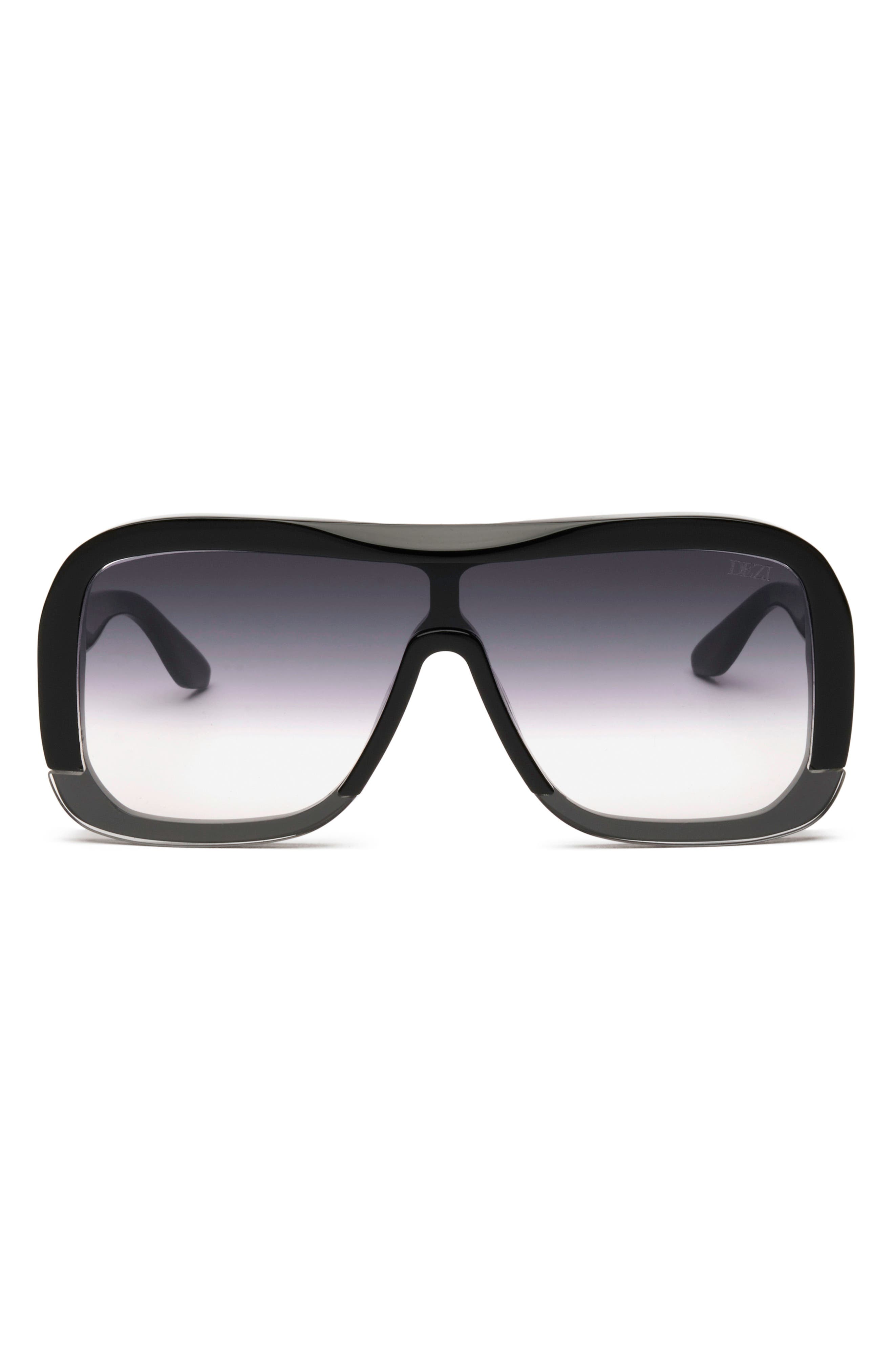 DEZI Afters Shield Sunglasses in Black /Black Faded 