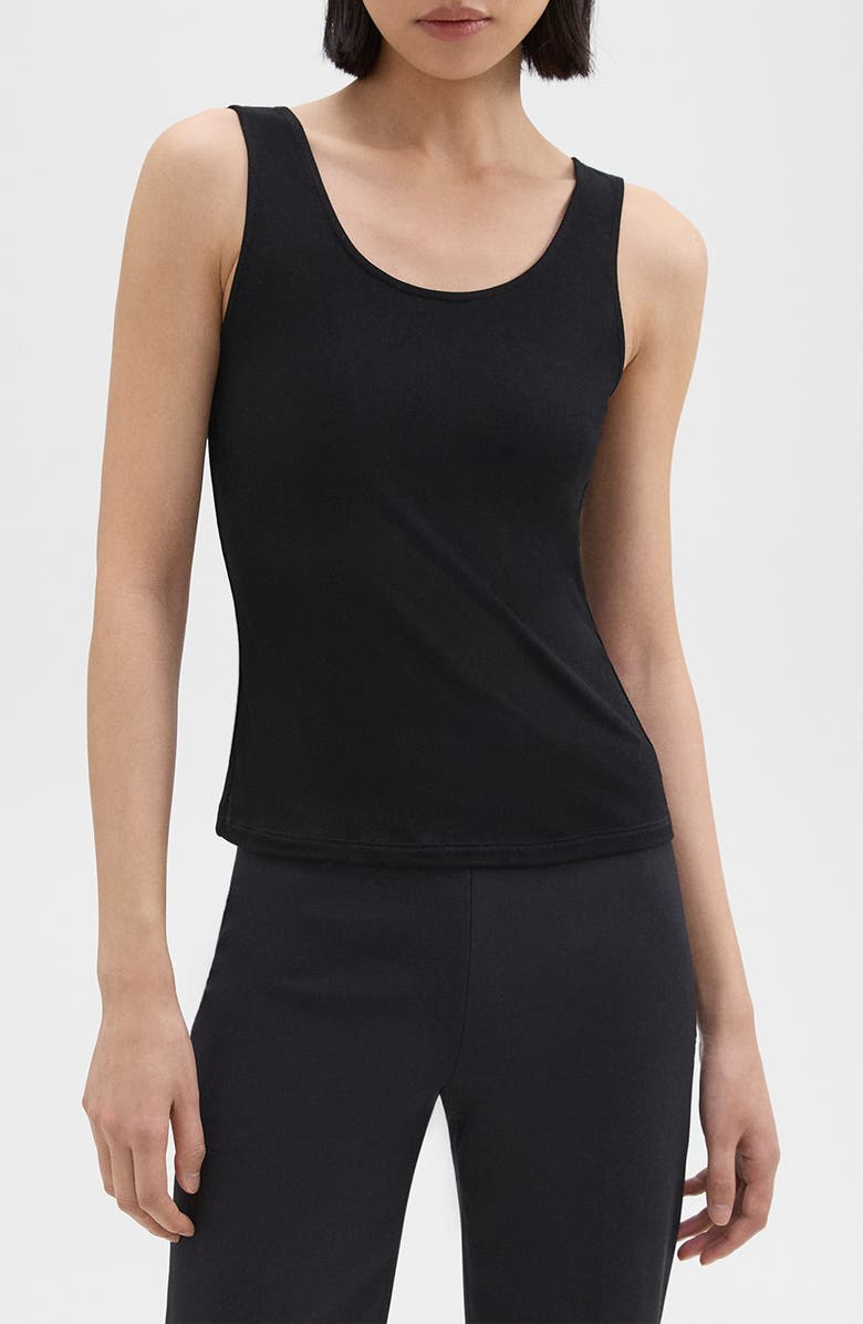 Theory Rib Scoop Neck Tank, Main, color, 