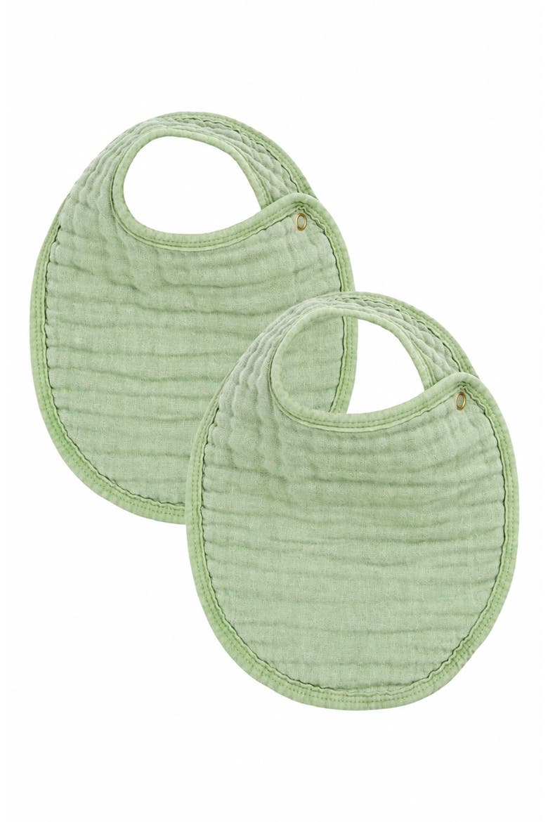 Cloud Muslin Bibs, Main, color, SAGE