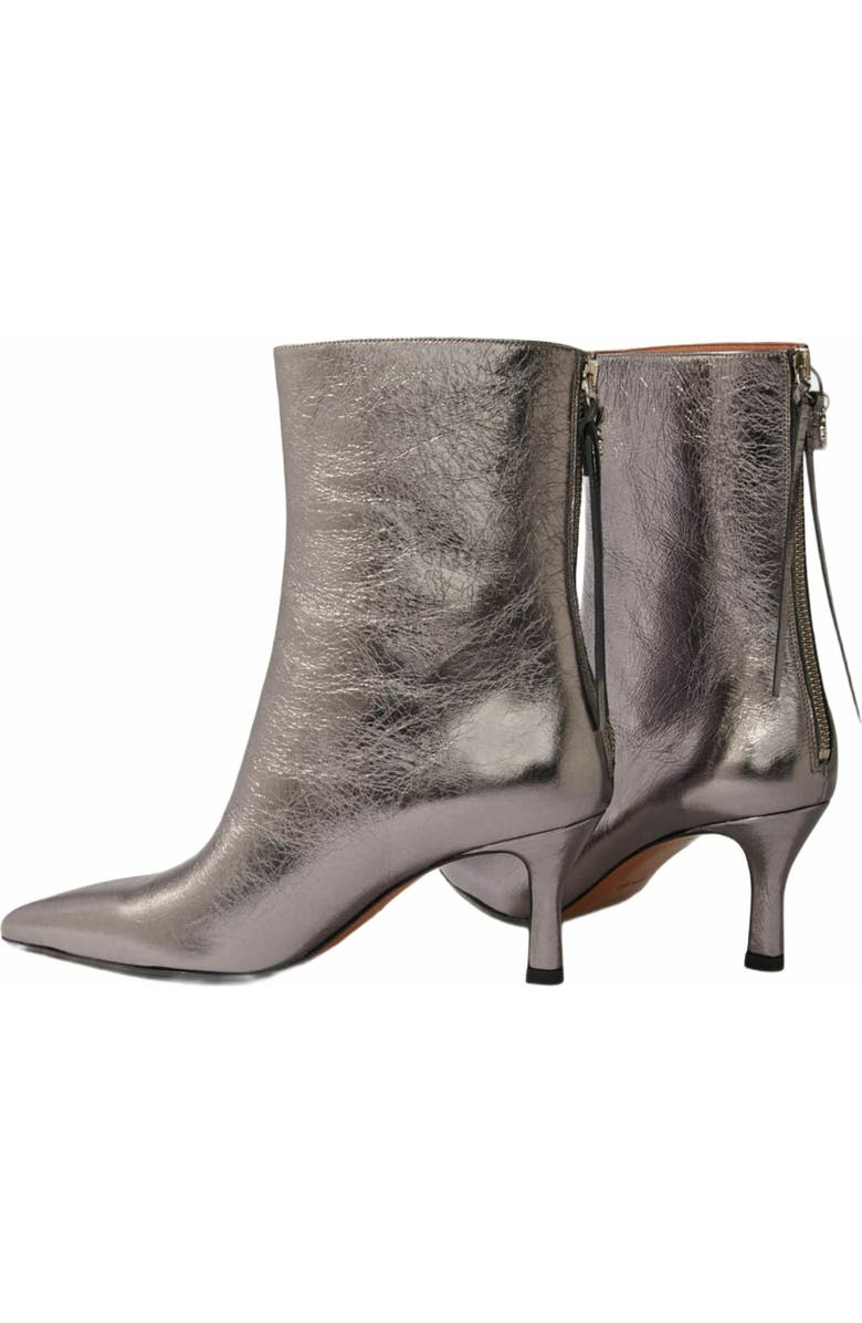 maje Metallic pointed-toe boots, Alternate, color,