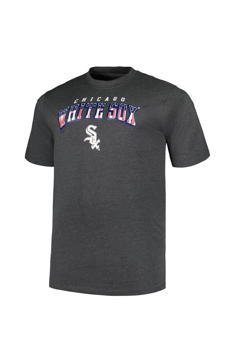 PROFILE Men's Profile Heather Charcoal Chicago White Sox Big & Tall American T-Shirt, Alternate, color, Heather Charcoal
