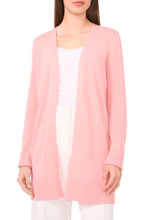 Slit Pocket Snap Front  Plain Cardigans