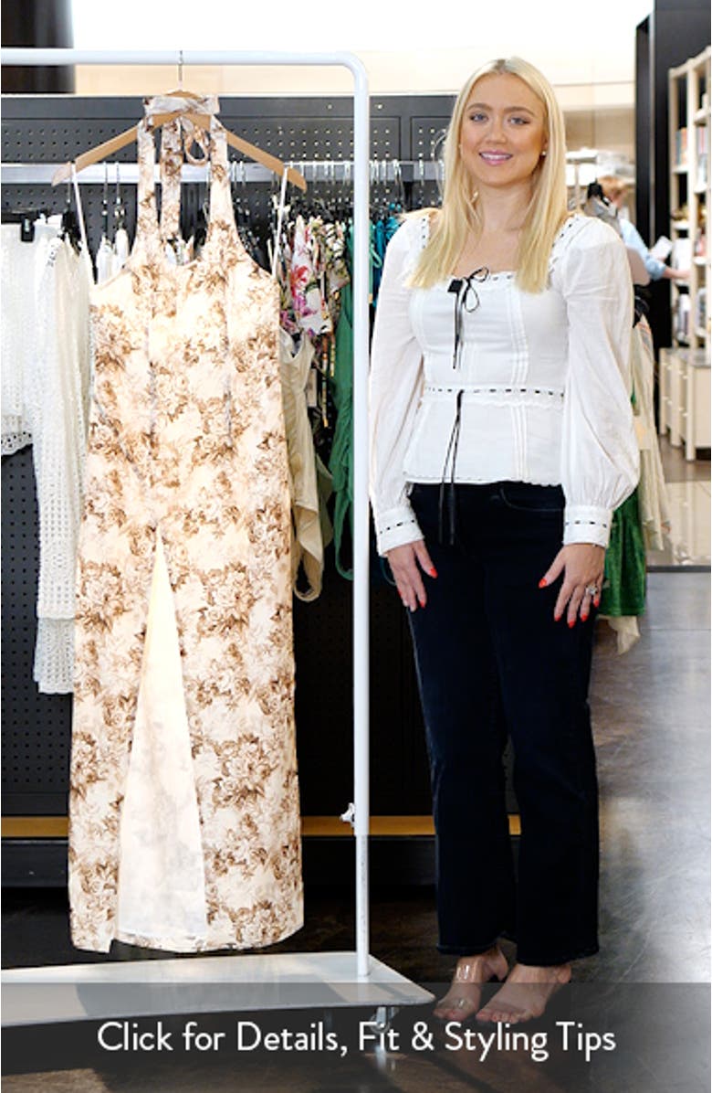 Westwood Floral Choker Halter Maxi Dress, sales video thumbnail