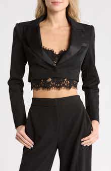 Daxton Satin Cropped Blazer
