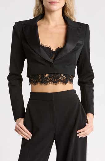 Daxton Satin Cropped Blazer