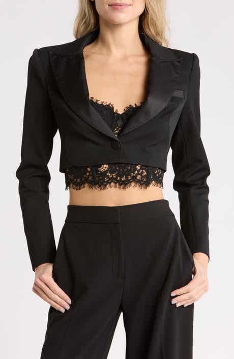 Daxton Satin Cropped Blazer