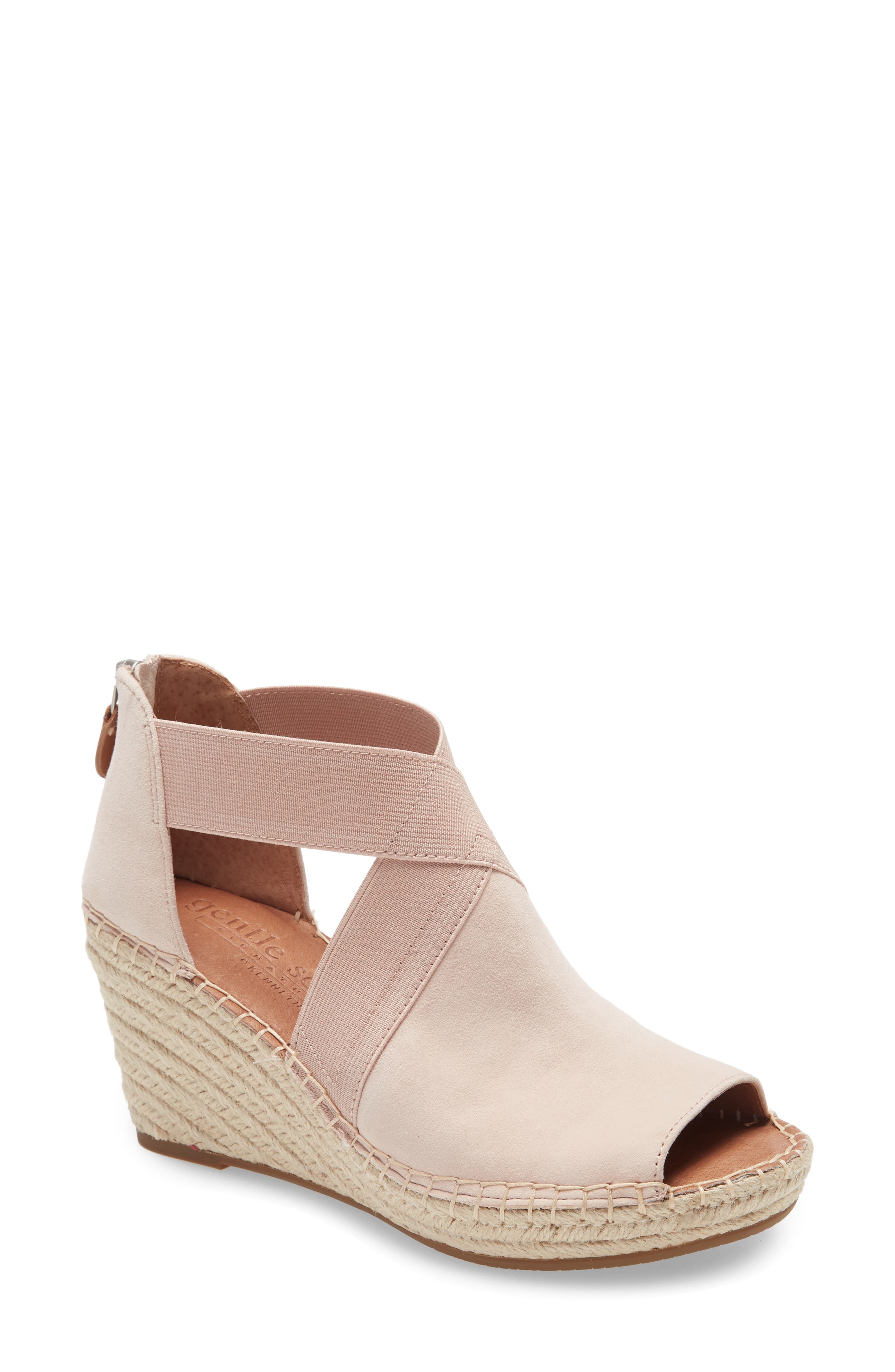 Signature Colleen Wedge Sandal, Main, color, PINK SUEDE