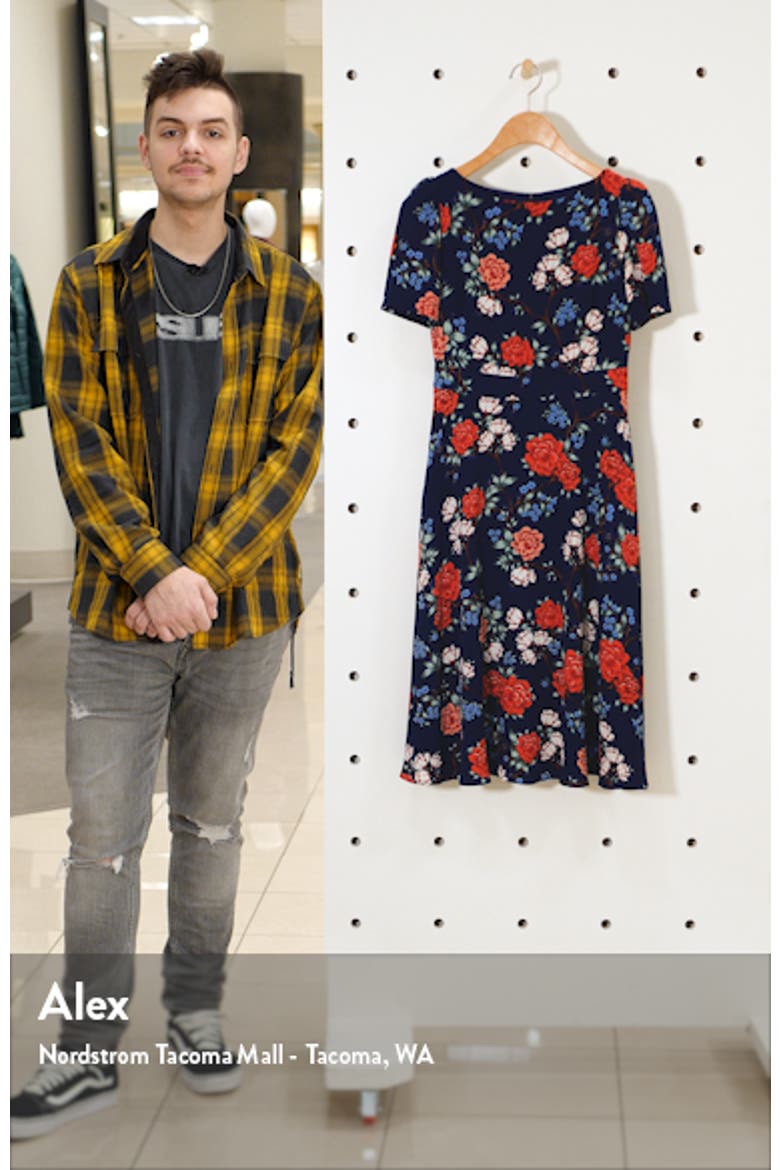 Floral Crepe A-Line Dress video