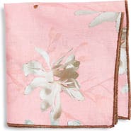 CLIFTON WILSON Floral Linen Pocket Square