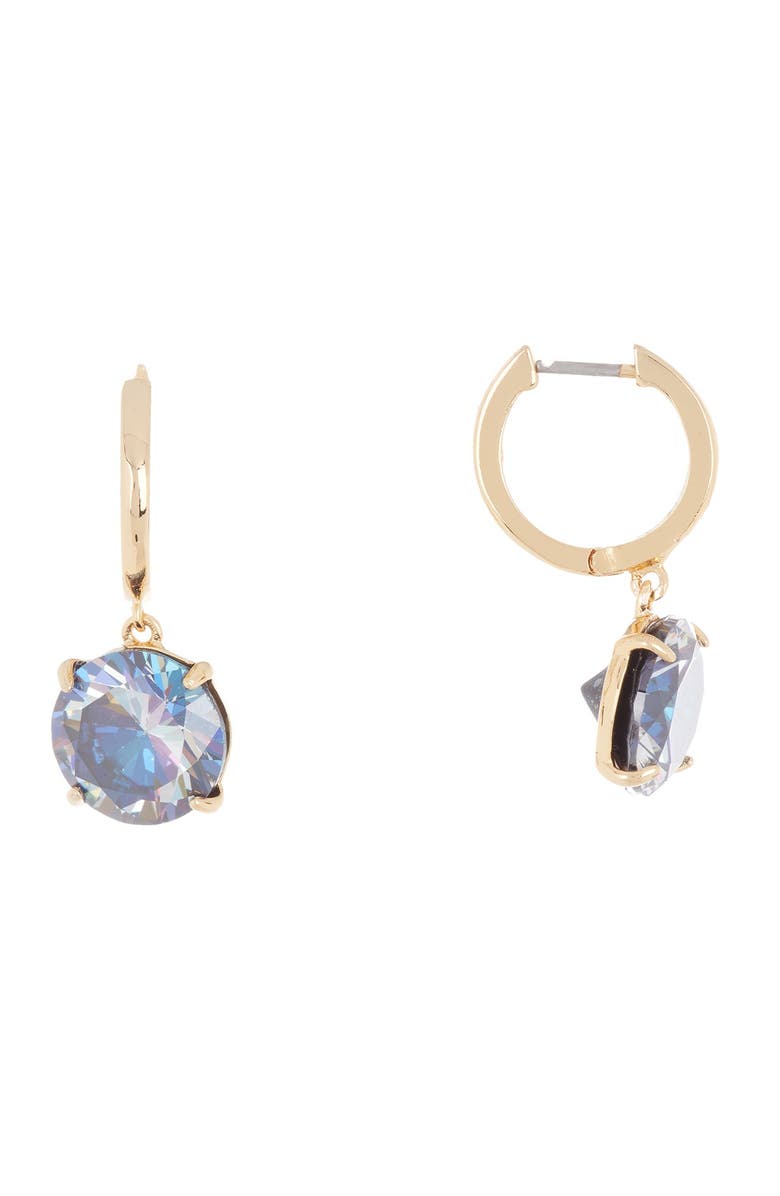 Kate Spade New York round cz huggie hoop earrings, Main, color,