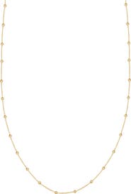 Bony Levy 14K Gold Ball Station Chain Necklace