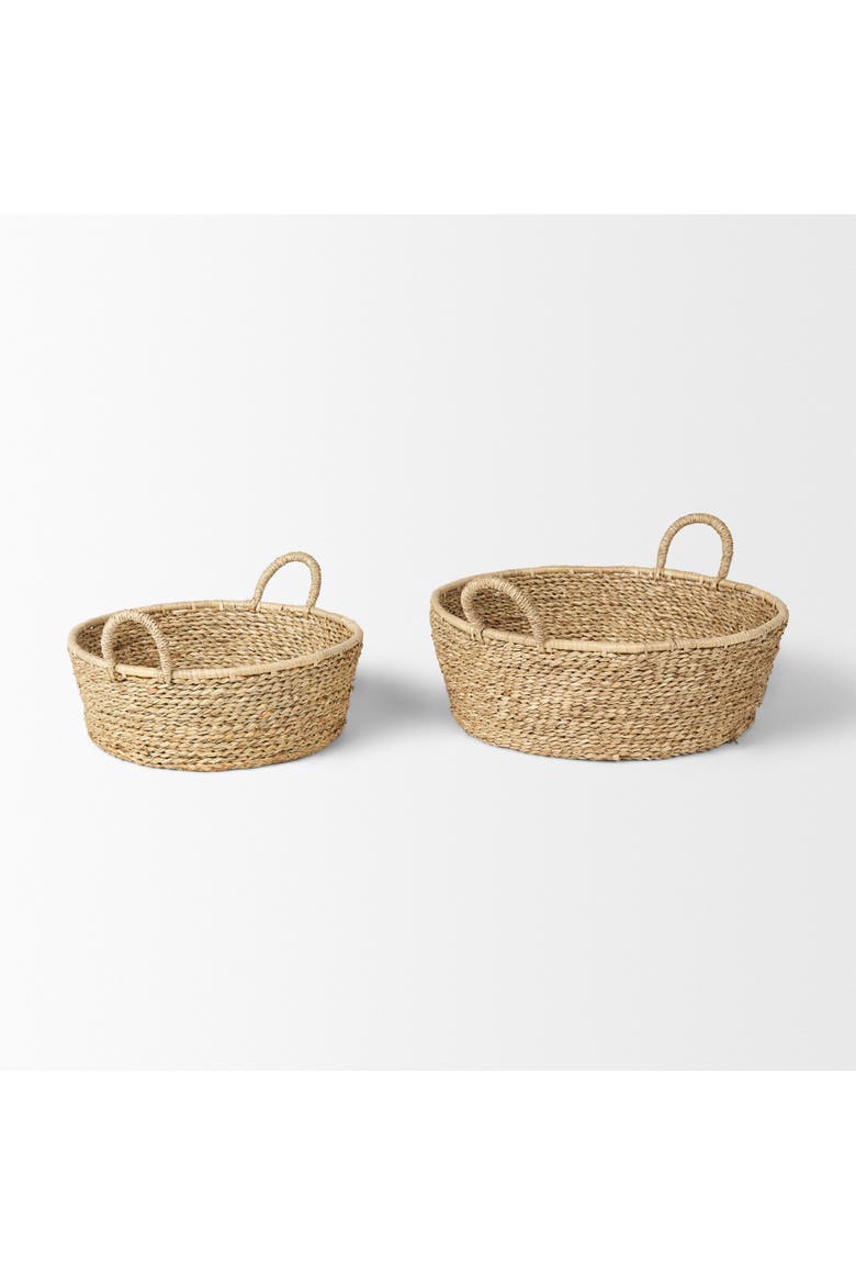 Ayanna Set of 2 Deep Nesting Seagrass Basket, Alternate, color, Brown