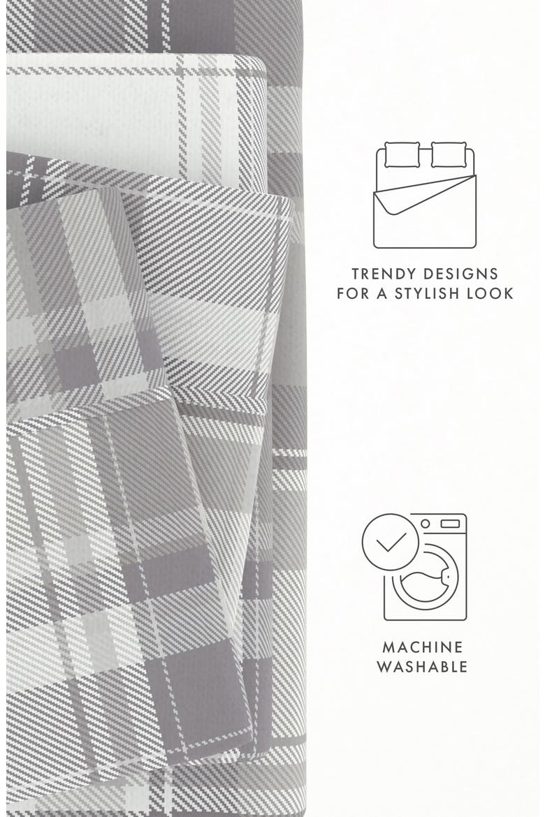 Premium Ultra Soft 4-Piece Flannel Bed Sheet Set, Alternate, color, LIGHT GRAY