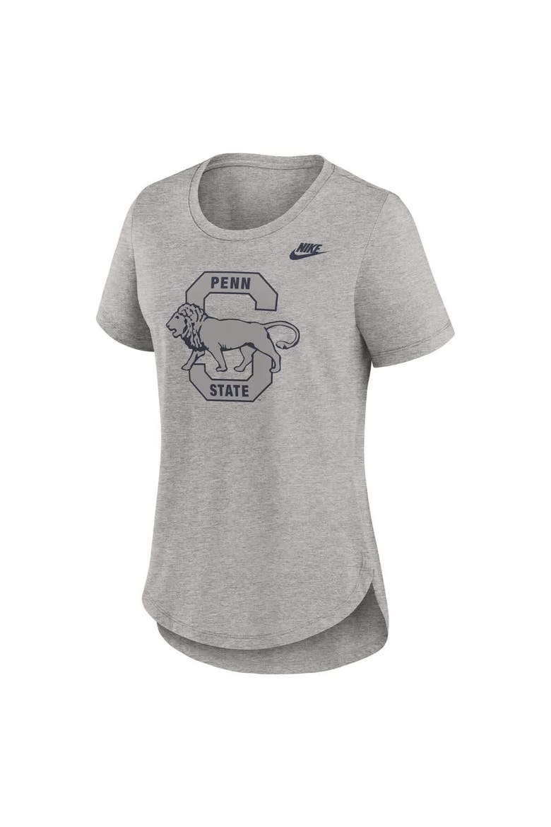 Women's Nike Heather Gray Penn State Nittany Lions Legacy Tri-Blend T-Shirt, Alternate, color, Heather Gray